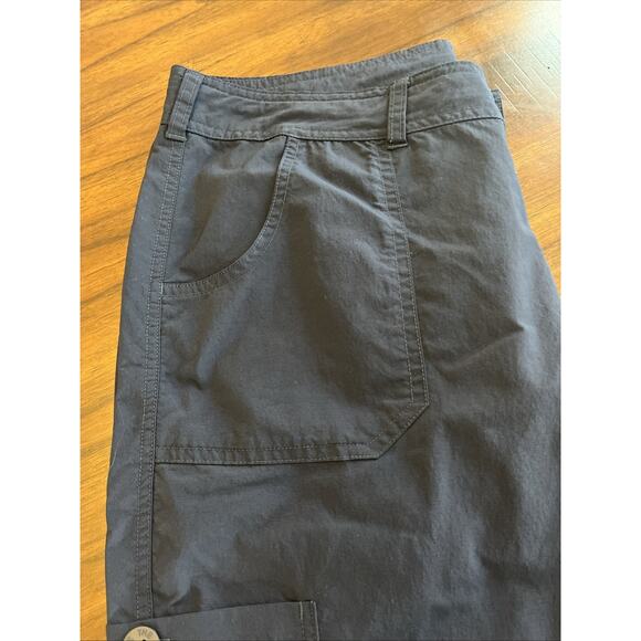 The North Face Womens Sz 14 Cargo Pants Weather Resistant Navy Blue Camping Out - Picture 3 of 9